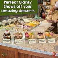 Biodegradable & Compostable Hinged Deli Containers | Clear PLA Salad & Dessert Bowls – 6 Sizes