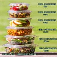 Biodegradable & Compostable Hinged Deli Containers | Clear PLA Salad & Dessert Bowls – 6 Sizes