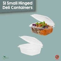 Biodegradable & Compostable Hinged Deli Containers | Clear PLA Salad & Dessert Bowls – 6 Sizes