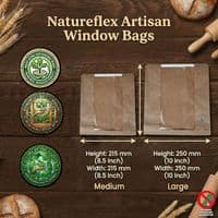 Biodegradable Compostable Kraft Food Bags & Natureflex Window | Made by Vegware