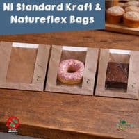 Biodegradable Compostable Kraft Food Bags with Natureflex Window | Plastic Free