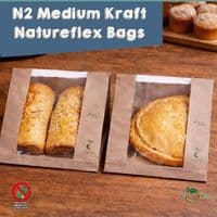 Biodegradable Compostable Kraft Food Bags with Natureflex Window | Plastic Free