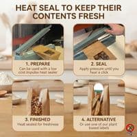 NatureFlex™ Clear Gusseted Heat Seal Bags | Home Compostable & Plastic-Free