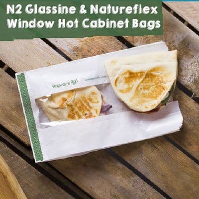 Biodegradable Compostable Medium Glassine Natureflex Hot Food Bags