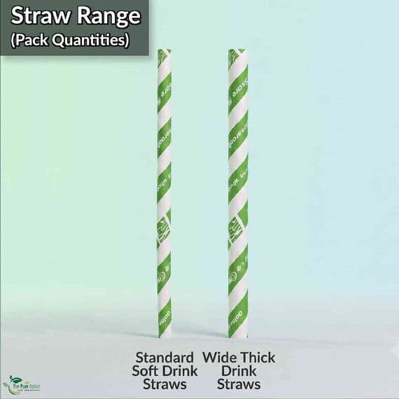 Biodegradable & Compostable Paper Straw Range | The Pure Option