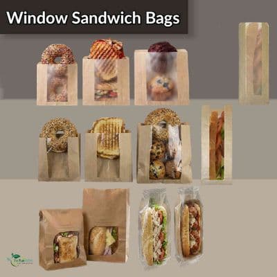 Biodegradable Compostable Sandwich Bags | UK Made | Packs of 100