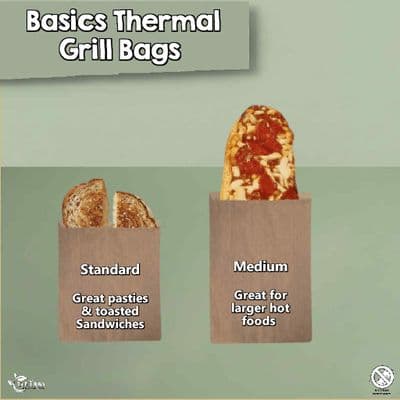 Biodegradable Compostable Thermal Hot Food Oven & Grill Bags | Two Sizes
