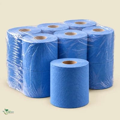 Blue Compostable Biodegradable 2 ply Centrefeed Roll | 8x6
