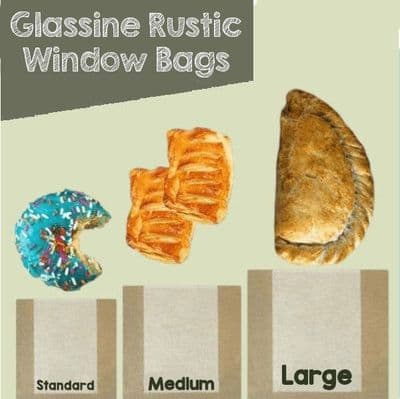 Bulk Glassine Rustic Standard Biodegradable Compostable Food Bags x 1000