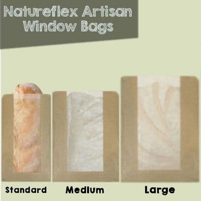 Bulk Rustic Biodegradable Compostable Bakery Bags x 1000