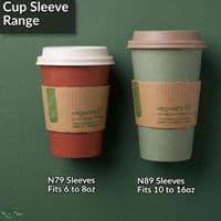 Cardboard Biodegradable Compostable Coffee Cup Holder Sleeves | Choose a Size