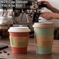 Cardboard Biodegradable Compostable Coffee Cup Holder Sleeves | Choose a Size