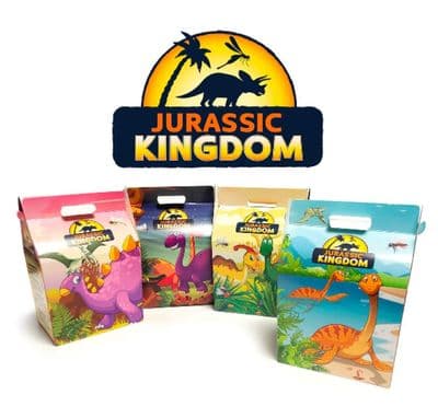 Cardboard  Compostable Biodegradable Dinosaur Birthday Party Gift Boxes 28 x 10