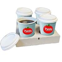 Cardboard Compostable Biodegradable Recyclable Carrier Trays | 1 to 4 Cups