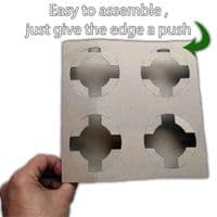 Cardboard Compostable Biodegradable Recyclable Carrier Trays | 1 to 4 Cups