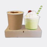 Cardboard Compostable Cup Carrier Trays | 1 to 2 Cups | Pack of 50