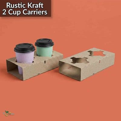 Cardboard Compostable Biodegradable Recyclable Cup Carrier Trays  | 1 - 2 Cups