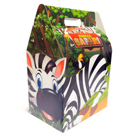 Cardboard Compostable Biodegradable Safari Birthday Party Gift Boxes x 10