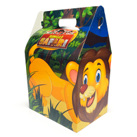 Cardboard Compostable Biodegradable Safari Birthday Party Gift Boxes x 10