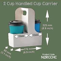 Cardboard Compostable Handled Cup Carrier Trays | 1 to 4 Cups