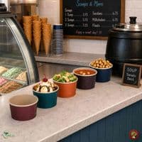 N90 Chroma Compostable Cardboard Ice Cream & Soup Containers 8oz | Box of 1000