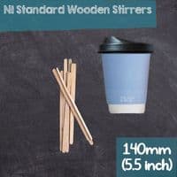 Compostable Biodegradable Disposable Wooden Stirrer Sticks (Choose a Size)