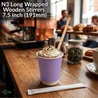 Compostable Biodegradable Disposable Wooden Stirrer Sticks | Pick a Size