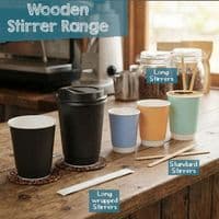 Compostable Biodegradable Disposable Wooden Stirrer Sticks | Pick a Size
