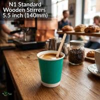 Compostable Biodegradable Disposable Wooden Stirrer Sticks | Pick a Size
