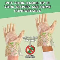 Compostable Biodegradable Latex Free Disposable Gloves  (Pick a Size)