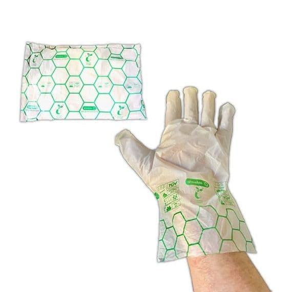 Compostable Biodegradable Latex Free Disposable Gloves  (Pick a Size)