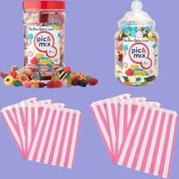 Compostable Candy Striped Bags | The Eco-Friendly Retro Sweet Bag Range