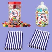 Compostable Candy Striped Bags | The Eco-Friendly Retro Sweet Bag Range