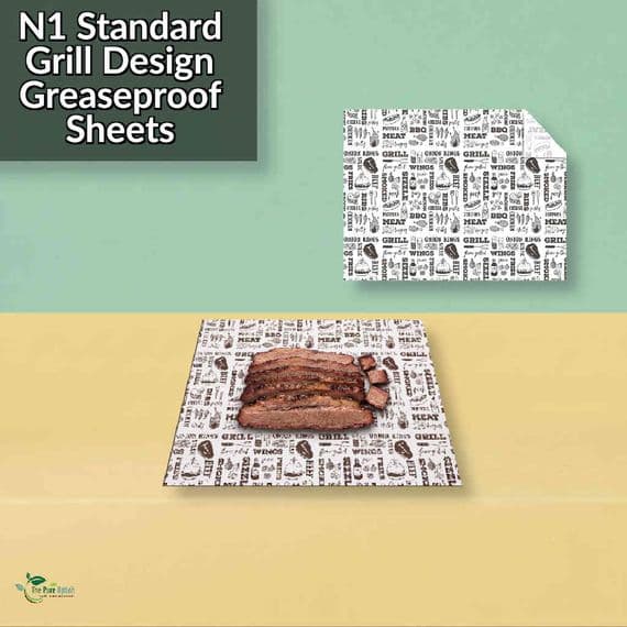 Compostable Greaseproof Grill Wrapping Sheets | 16 x 12