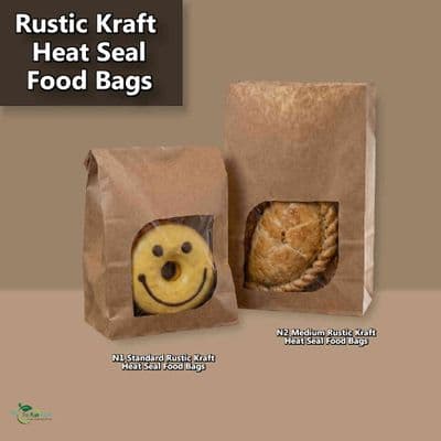 Compostable Heat Seal Kraft & Natureflex Sandwich Food Bags | Made by Vegware