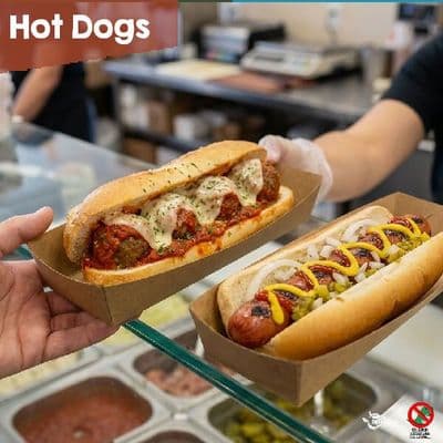 Compostable Hot Dog Trays & Bags | 100% Plastic-Free Takeaway