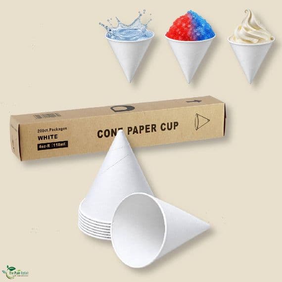 Compostable Paper Water Drink  Cones 4oz