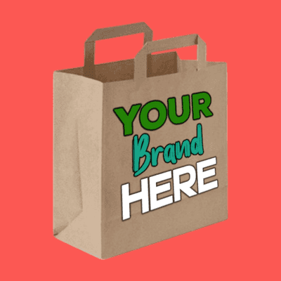 Custom Printed Biodegradable Compostable Handled Paper Carrier Bags