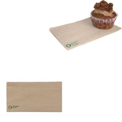 D1 Kraft Dispenser Compostable Recyclable Disposable Napkins  x 250