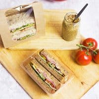 Eco-Friendly Compostable Sandwich & Cake Sofa Trays | Plant-Based PLA