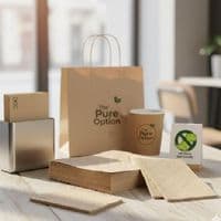 Eco-Friendly Kraft Compostable Napkins | Plastic-Free & Unbleached |100 to 250