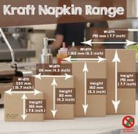 Eco-Friendly Kraft Compostable Napkins | Plastic-Free & Unbleached |100 to 250