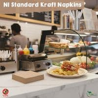 Eco-Friendly Kraft Compostable Napkins | Plastic-Free & Unbleached |100 to 250