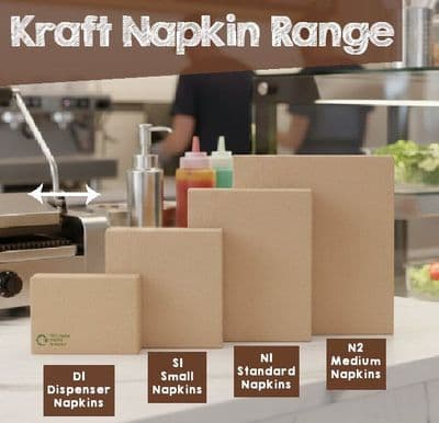 Eco-Friendly Kraft Compostable Napkins | Plastic-Free & Unbleached | Bulk Pack