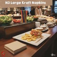 Eco-Friendly Kraft Compostable Napkins | Plastic-Free & Unbleached | Bulk Pack