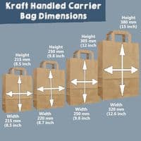 Eco-Friendly Kraft Handled Carrier Bags | Compostable Takeaway Bags