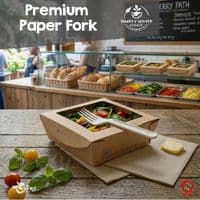 Paper Biodegradable Cutlery | 50 Pack Eco-Friendly Utensils