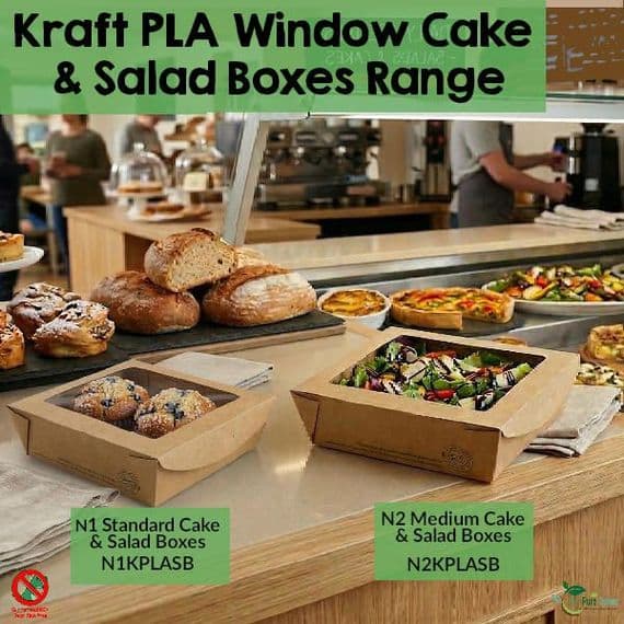 Compostable Sandwich & Salad Boxes with Window | The Pure Option