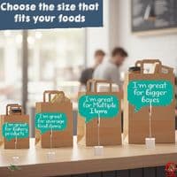 Eco-Friendly Kraft Handled Carrier Bags | Compostable Takeaway Bags