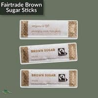 Fairtrade Biodegradable Compostable Disposable Sugar Sticks | White or Brown